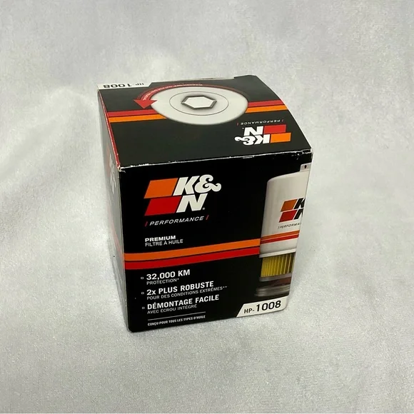 Brand New K&N Filters Performance HP-1008 Premium Oil Filter 20,000 Miles - Picture 1 of 8